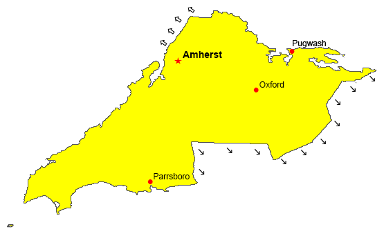 Map - Cumberland County, Nova Scotia