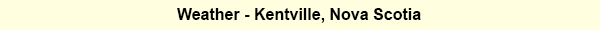 Weather - Kentville, Nova Scotia